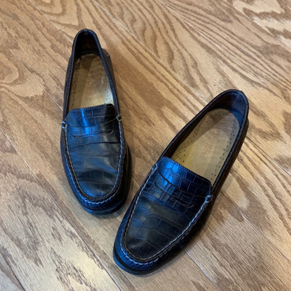 Size7 leather SPERRY TOP SIDER Non Marking loafer